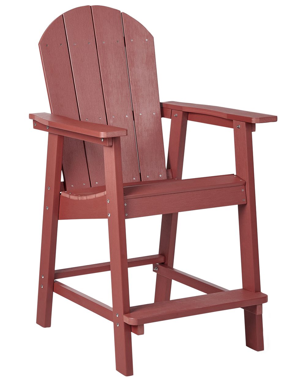 Garden Bar Chair Red ADIRONDACK Beliani