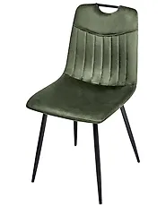 Esszimmerstuhl 4er Set ARGYLE Samtstoff Dunkelgrün_1174275