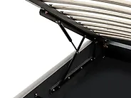 Bett mit Stauraum ohne Kopfteil DINAN Stoff Cremeweiß 120 x 200 cm_1187490
