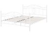 Kovová posteľ 140 x 200 cm biela ANTLIA_806590