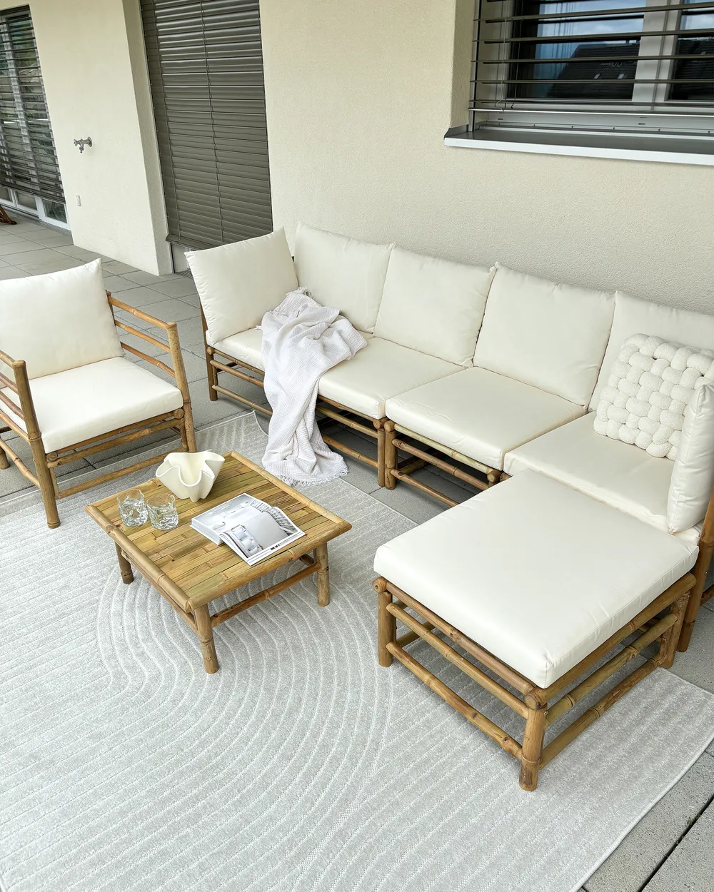 Tavolino rotondo 36 cm con top e base in marmo naturale grigio - Jaqueline
