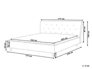Bett mit Lattenrost Stoff SAVERNE 160 x 200 cm Hellgrau_718398