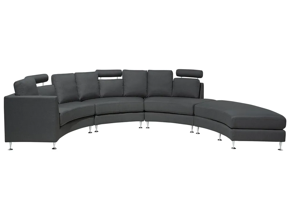 Sofa półokrągła dla 7 osób ROTUNDE Ciemnoszary