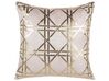 Dekokissen geometrisches Muster rosa / gold 45 x 45 cm 2er Set CASSIA_770431