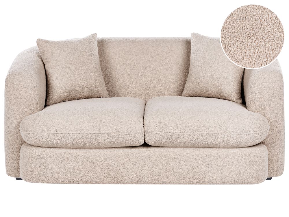 Sofa 2-Sitzer HUSBY Bouclé Beige