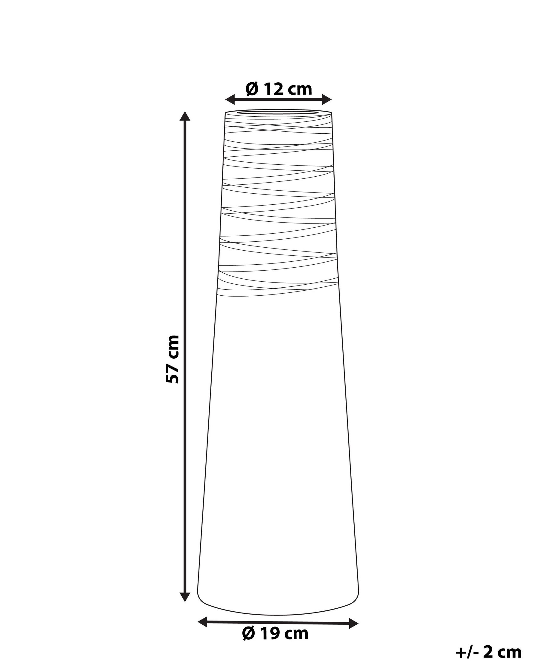 Wazon dekoracyjny TARRAGONA 57 cm Ceramika Biały_791547