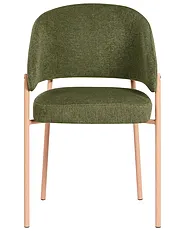 Conjunto de 2 cadeiras de jantar ZANE Tecido Verde_1161002