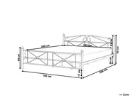 Bed Metal RODEZ 180 x 200 cm (EU Super King) Black_740648