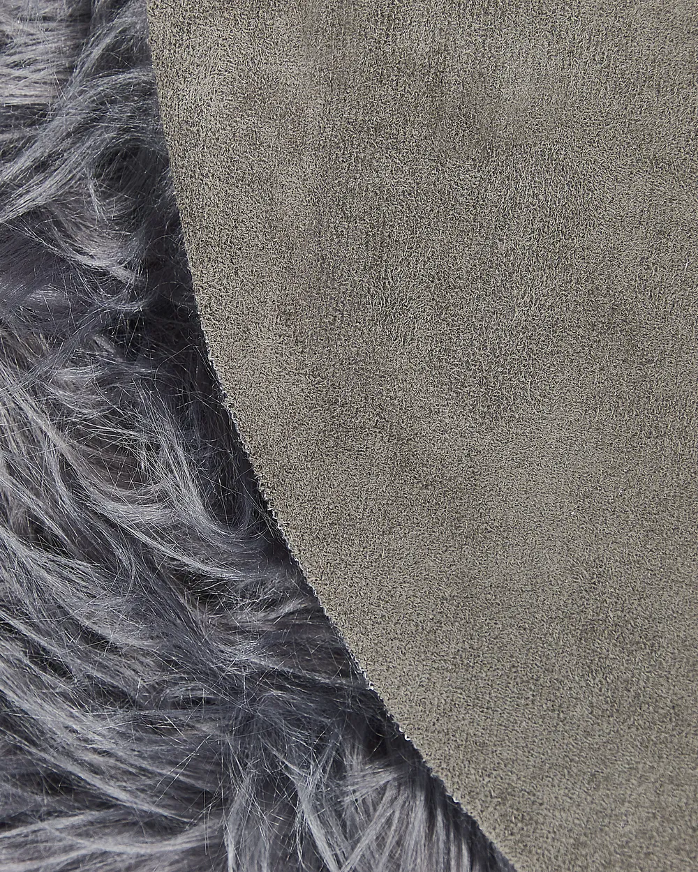 Faux Fur Rug MAMUNGARI Dark Grey 60 x 180 cm_822122