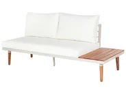 Garden Corner Sofa with Table 5 Seater CORATO Acacia Wood Off-White_920248