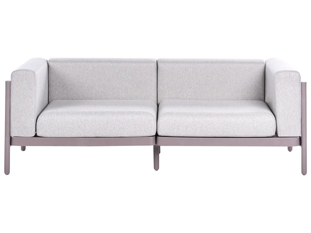 Garden Lounge Set with Table 4 Seater FERRETTI Taupe_1057998