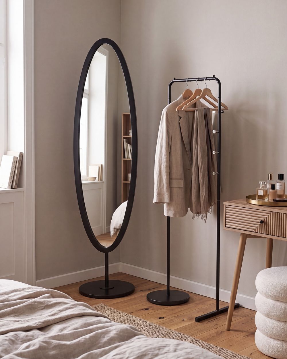Standing Mirror LOUVIGNY 167 cm Black