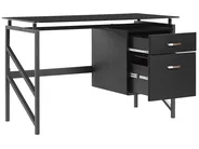 Biurko MORITON 117 cm 57 cm ze schowkiem Czarny_782271