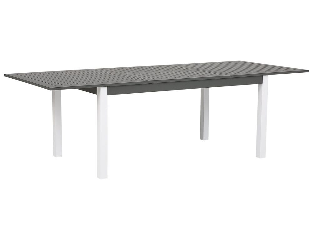 Extending Garden Dining Table PANCOLE 168/248 cm 100 cm Metal Grey