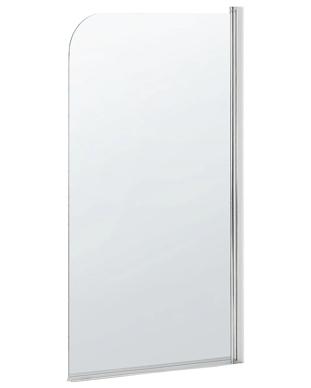 Shower Bath Screen LAPAN II 1400 x 700 mm Silver | Beliani.at