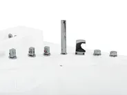 Vasca idromassaggio angolare con LED PELICAN 206 x 165 cm Bianco_755879