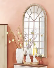 Wall Mirror TREVOL 77 cm 130 cm Metal Beige_822621