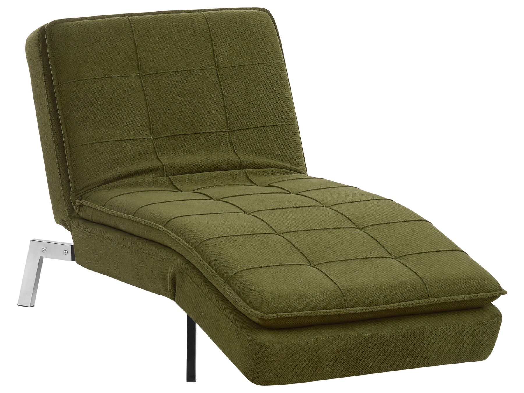 Chaise longue regolabile tessuto verde LOIRET_927413