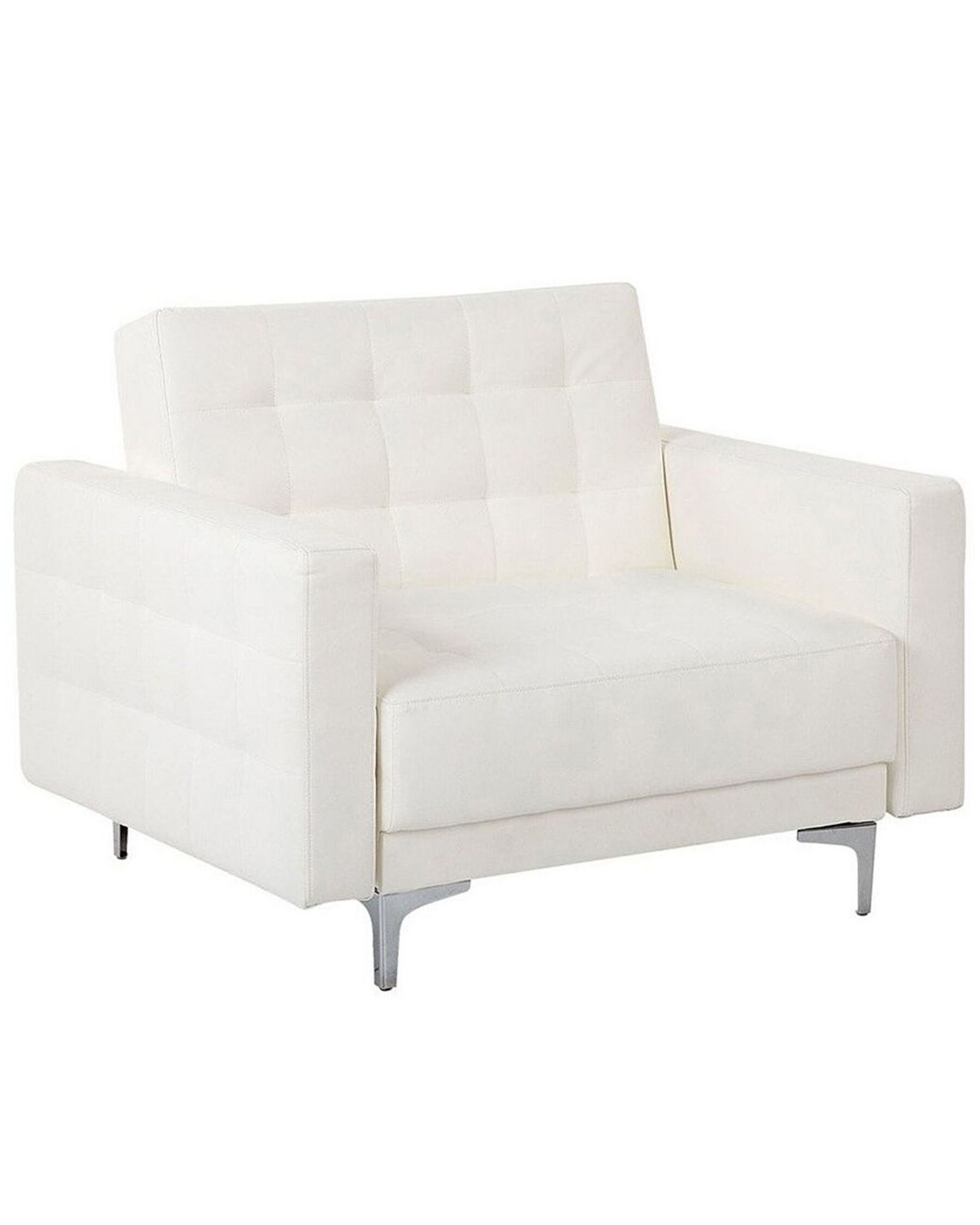 Faux Leather Armchair White ABERDEEN_739504