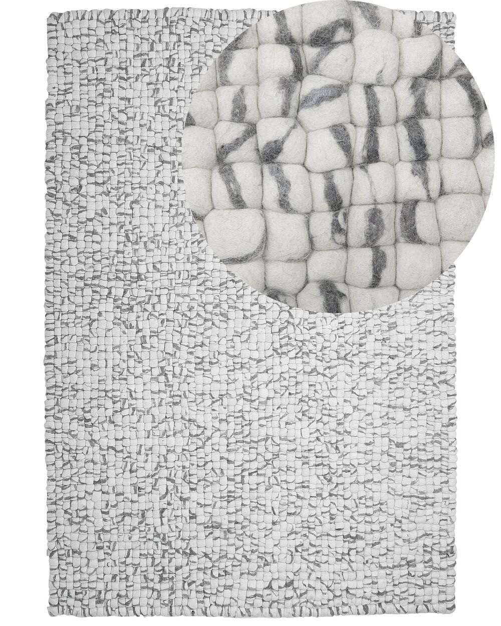 Rug AMDO Light Grey 160 x 230 cm