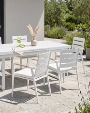 Set of 6 Garden Chairs TAVIANO Metal White_922707