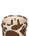 Textilkorb Baumwolle beige / braun Giraffenmotiv 2er Set POMANG_905362