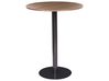 Bar Table MORELLA Black/ Dark Brown 80 cm 80 cm