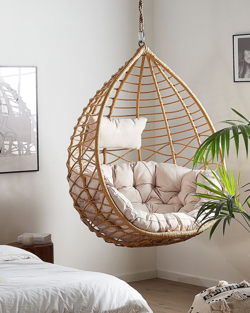 Rattan hanging swing hotsell