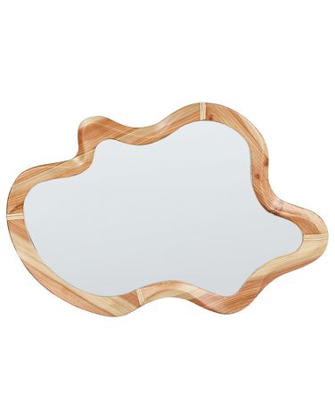 Wall Mirror 89 x 49 cm Light Wood DREVANT