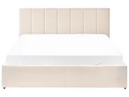 Letto contenitore DREUX Velluto Beige chiaro 160 x 200 cm_1012270