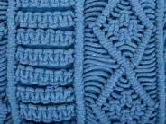 Cotton Macramé Cushion 45 x 45 cm Blue KARATAS_873396