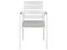 Gartenmöbel Set Aluminium weiß 6-Sitzer Auflagen grau VALCANETTO/TAVIANO_922660