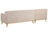 Divano angolare 3 posti ciniglia beige lato destro SIMOS_927940