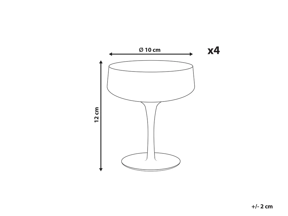 Set of 4 Champagne Saucers QUARTZ 170 ml Grey_912884