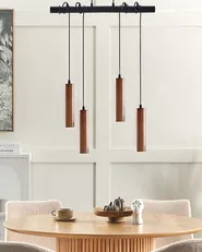 Lampadario TUTAKI Legno di quercia Nero_878303
