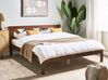 Wooden EU Super King Size Bed Dark TANNAY_931001