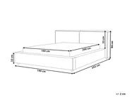 Waterbed Boucle LINARDS 160 x 200 cm (EU King Size) Brown_980569