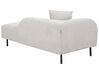 Left Hand Fabric Chaise Lounge Light Grey LE CRAU_903459