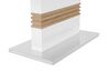 Mesa de comedor extensible blanco/madera clara 160/200 x 90 cm SANTANA_729327