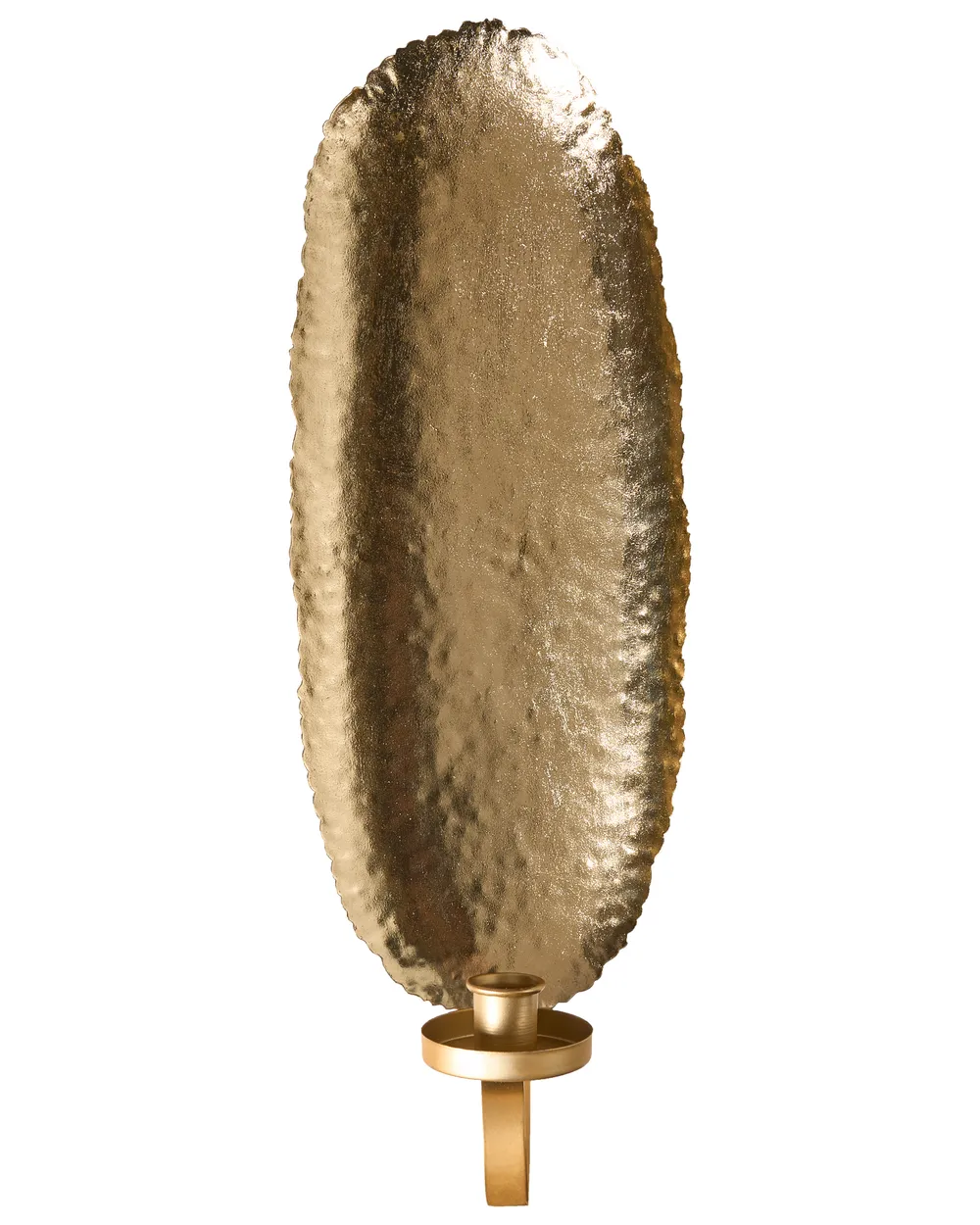 Set of 2 Wall Candle Holders FEIJO 44 cm Metal Gold_968350