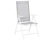 Garden Dining Set 6 Seater CATANIA Metal Grey_741419
