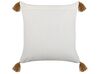 Lot de 2 coussins en coton à motif géométrique brun et blanc 45 x 45 cm MALUS_838588