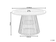 Garden Dining Table AGELLO 120 cm 120 cm Acacia Wood Brown_923414