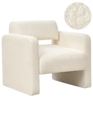 Armchair HALLSBERG Boucle Off-White_939051