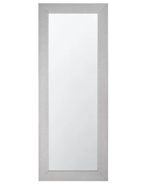 Beliani Miroir Mural Au Style Traditionnel Avec Cadre En Plastique Couleur Argentée De Forme Rectangulaire 50 X 130 Cm Pour Salon Ou Salle De Bain : Beliani