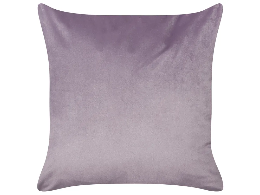 Set of 2 Decorative Cushions LAVATERA 45 x 45 cm Violet Floral Pattern_901985