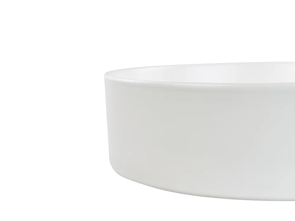 Countertop Basin TEBAR ⌀ 400 mm Ceramic Off-White_923396