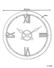 Orologio da parete ACACIO Argento/Marrone_1182579