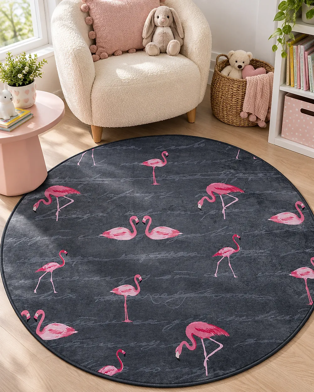 Tapis KERTE Gris foncé ø 120 cm_1176838