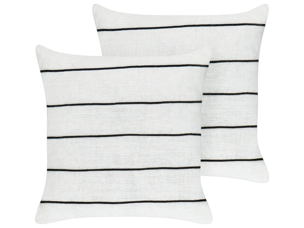 Black and white striped decorative pillows best sale
